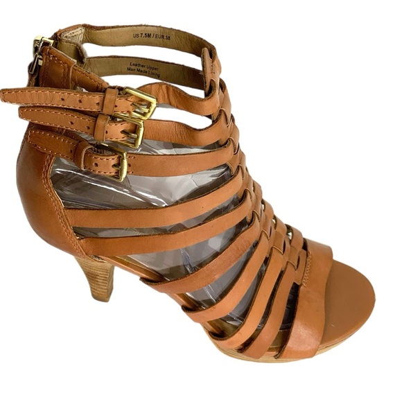 Via Spiga Brown Tan Strappy Gladiator Heels Sz:7.5 - Picture 4 of 12